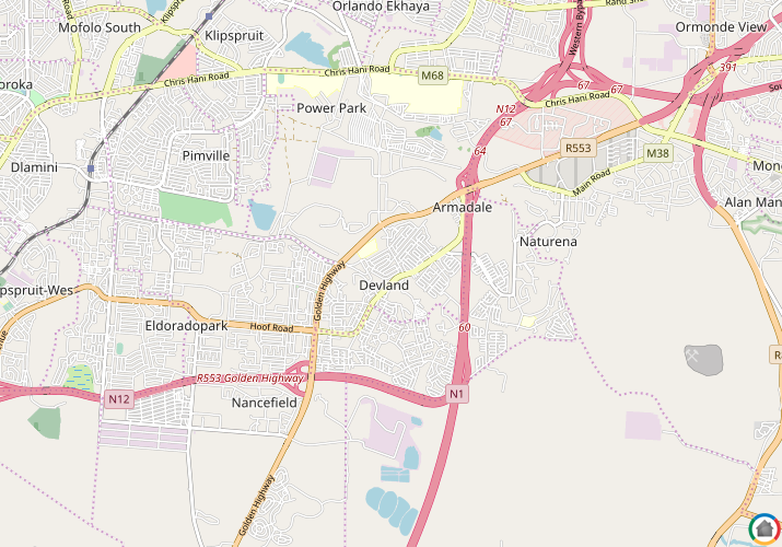 Map location of Devland